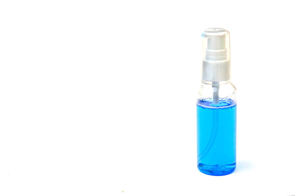 tooth rinse in bottle on white isolated background - Photo, Image