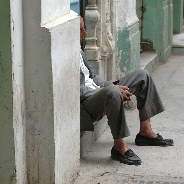 Tripoli, Lybia - May 02, 2002: Man resting in the streets of Tripoli - Photo, Image