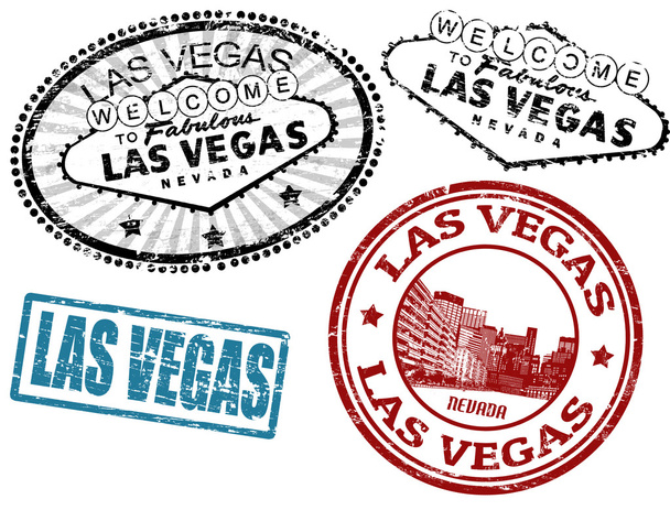 Las Vegas bélyegek - Vektor, kép