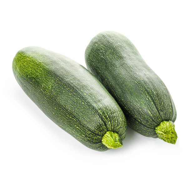 Fresh zucchini squashes on white background - Photo, Image