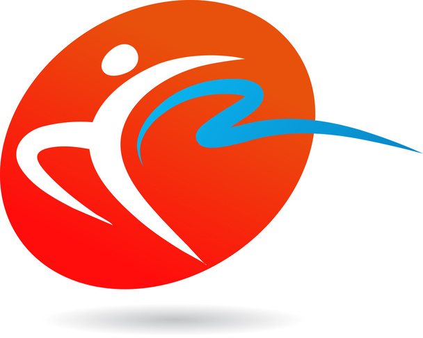 Gymnast pictogram / logo - 2 - Vector, afbeelding