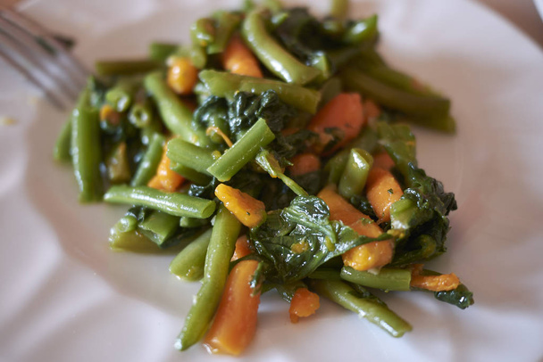 Side order with french beans and carrots - Photo, Image