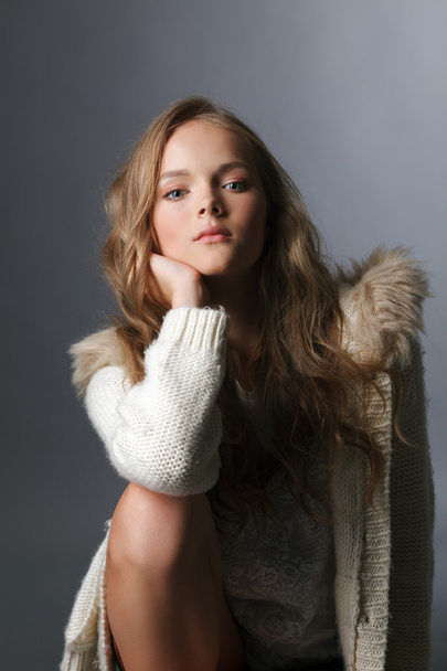 Image of attractive young model posing in sweater - Fotoğraf, Görsel