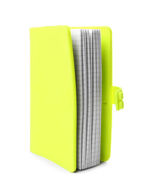 Bright notebook on white background - Foto, afbeelding