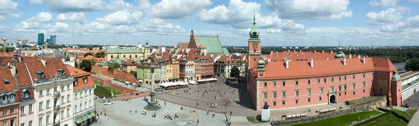 Panorama van de oude binnenstad van Warschau - Foto, afbeelding