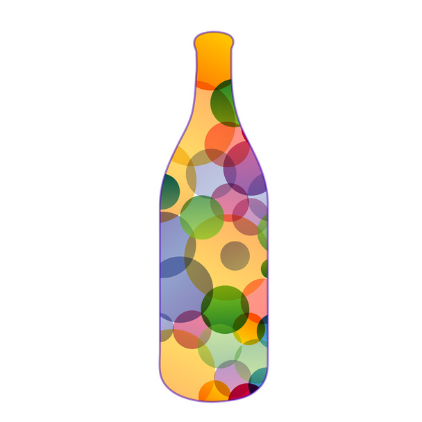 Üveg, színes pontok - Vektor, kép