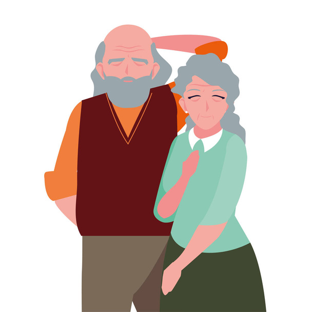 heureux grand-parents jour plat design
 - Vecteur, image
