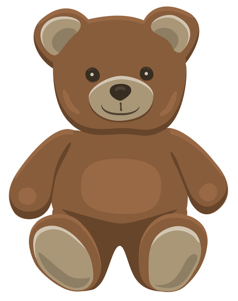 Teddy bear sitting - Vector, Image