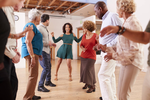 People Attending Dance Class In Community Center - Photo, Image