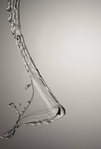 Moving water on white background - Fotó, kép
