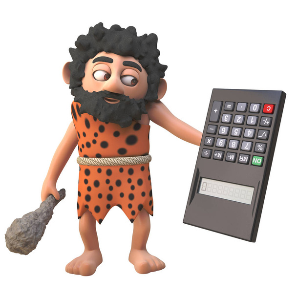 Німий 3d персонаж-калькулятор тримає цифровий калькулятор догори ногами, 3d ілюстрація
 - Фото, зображення