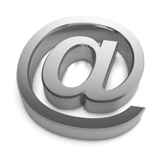 3d Срібний символ адреси електронної пошти
 - Фото, зображення