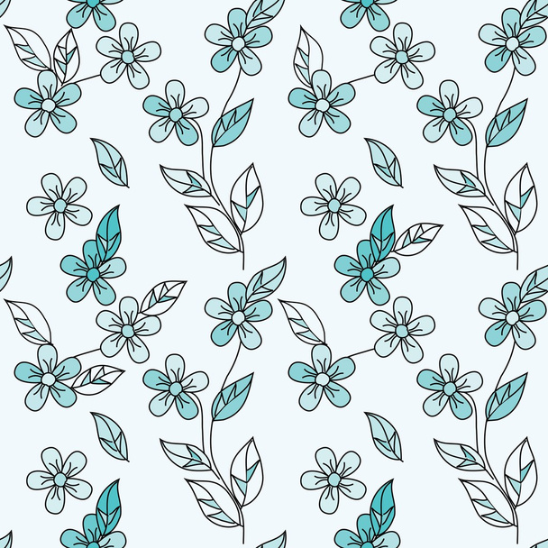 Abstract flower seamless pattern background - Διάνυσμα, εικόνα