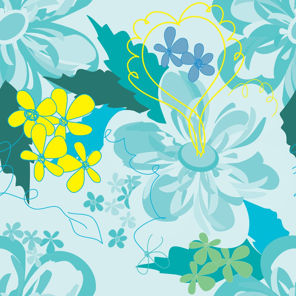 Abstrato floral sem costura fundo padrão - Vetor, Imagem
