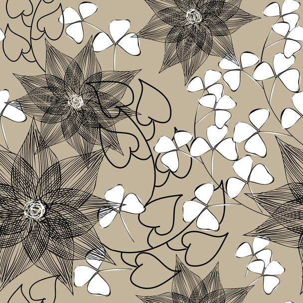 Abstract flower seamless pattern background - Vektori, kuva