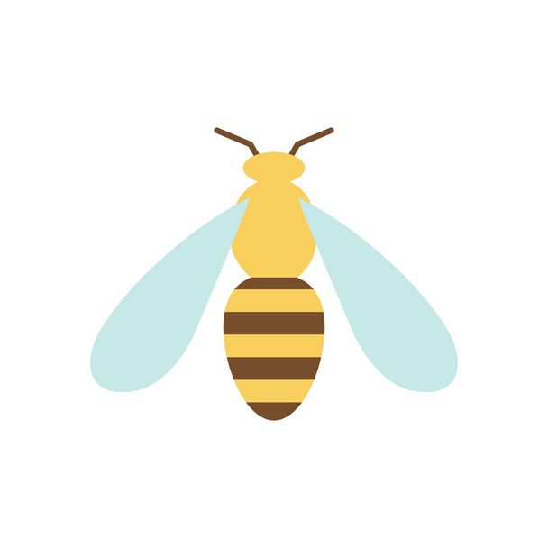 Ilustración vectorial de la abeja. Diseño plano
. - Vector, imagen