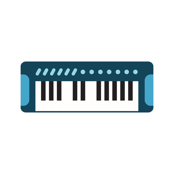 Vector illustration of colorful toy synthesizer. Synthesizer ico - Vector, Image