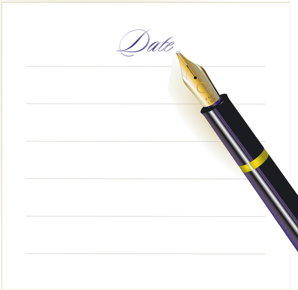 Pen, date - Vector, Image