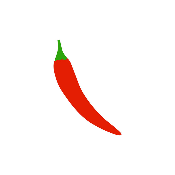 Vector illustration of flat red hot chili pepper. - Vector, Image