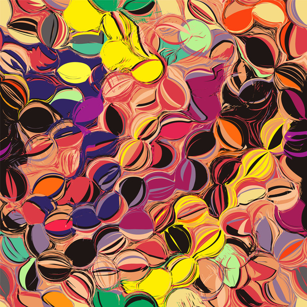 Grunge colorido círculo y rayas patrón sin costuras
 - Vector, Imagen