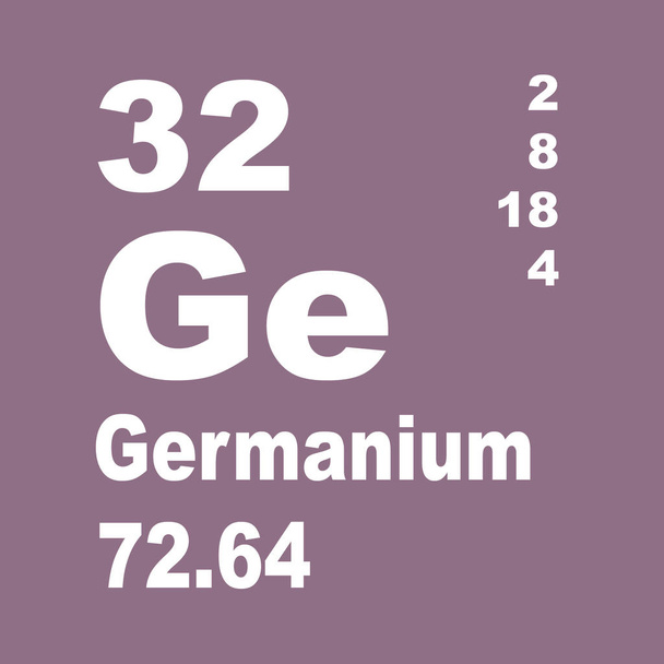 ゲルマニウム周期表要素 - 写真・画像
