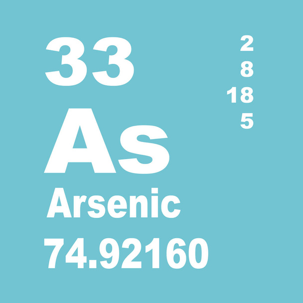Arseen periodieke tabel van elementen - Foto, afbeelding