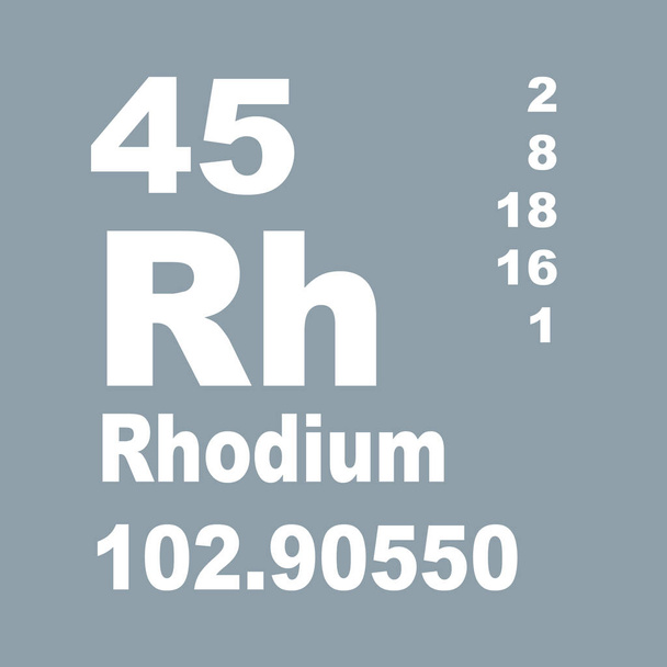 Rhodium Periodensystem der Elemente - Foto, Bild