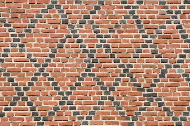 bakstenen muur met diagonaal patroon - Foto, afbeelding
