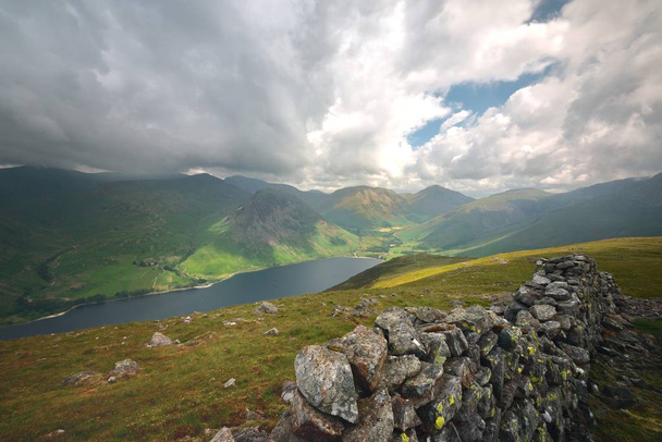 Dark clouds over Wasdale and Wast Water - Photo, Image