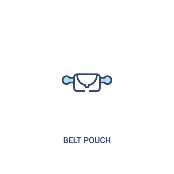 belt pouch concept 2 colored icon. simple line element illustrat - Vektor, Bild