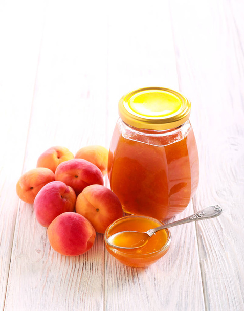 Fresh homemade apricot jam - Фото, изображение