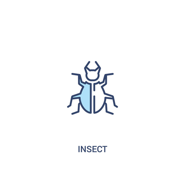 insect concept 2 colored icon. simple line element illustration. - Vektor, kép