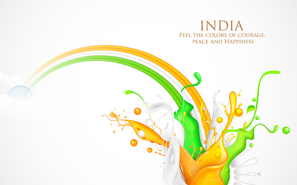 kolorowe rozchlapać Indie tricolor - Wektor, obraz