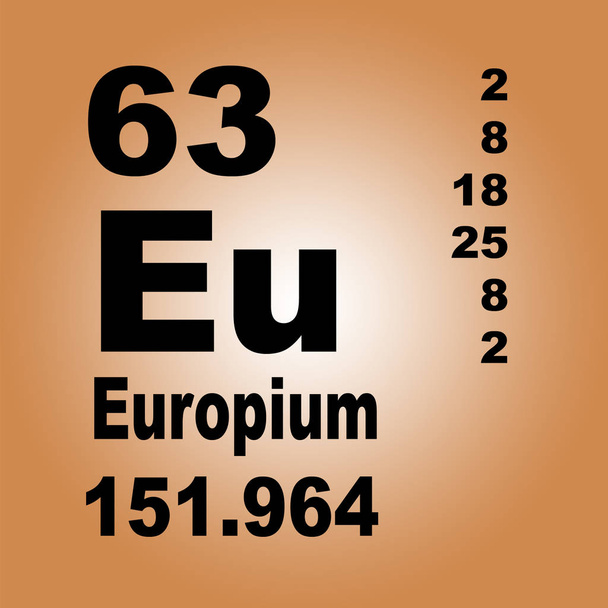 Elementlerin Europium Periyodik Tablosu - Fotoğraf, Görsel