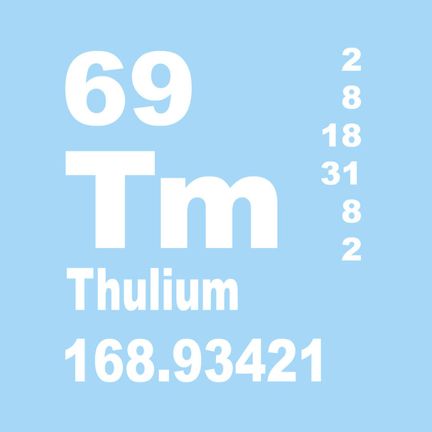 Thulium okresowego spisu elementów - Zdjęcie, obraz