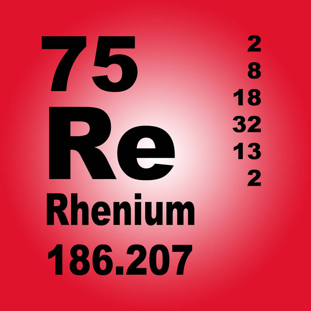 Rhenium Periodensystem der Elemente - Foto, Bild