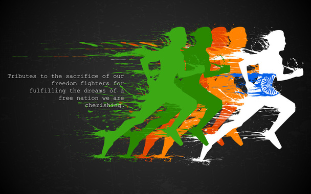 Indičtí běžci - Vektor, obrázek