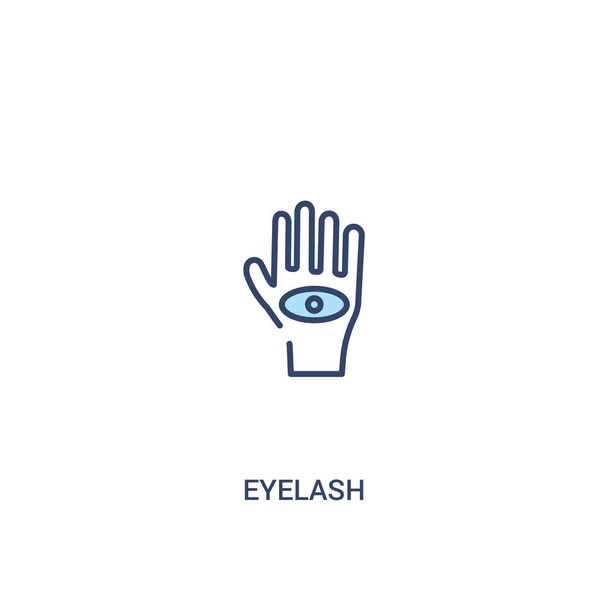eyelash concept 2 colored icon. simple line element illustration - Vector, Image