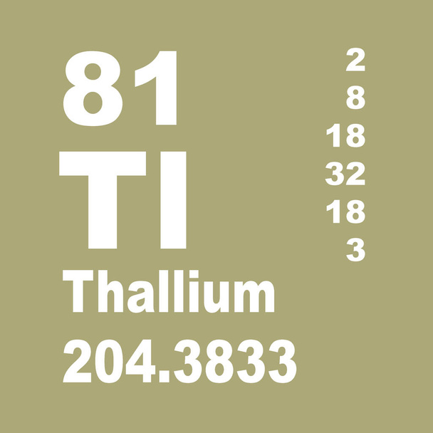 Thallium okresowego spisu elementów - Zdjęcie, obraz