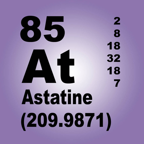 Astatine περιοδικός πίνακας στοιχείων - Φωτογραφία, εικόνα