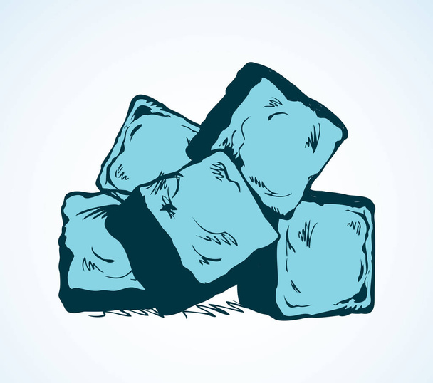 Ice cubes. Vector drawing - Vector, Image