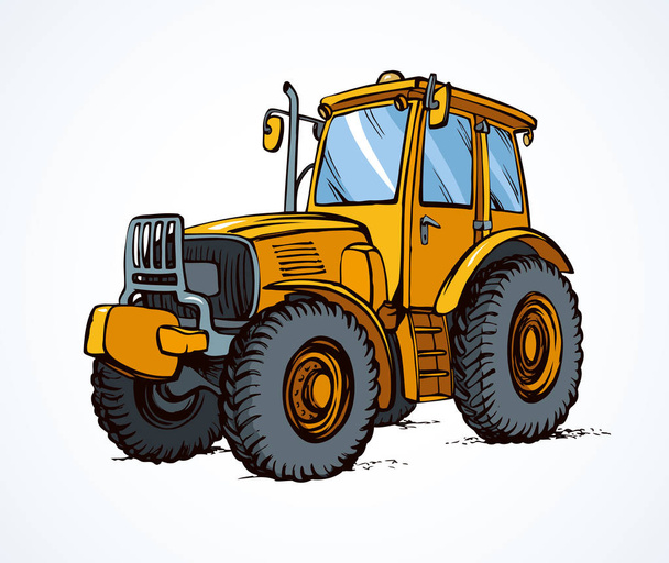 Tractor. Dibujo vectorial
 - Vector, Imagen