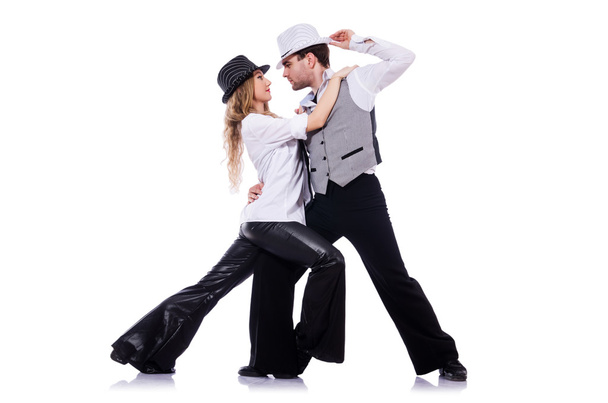 Par de dançarinos dançando danças modernas
 - Foto, Imagem