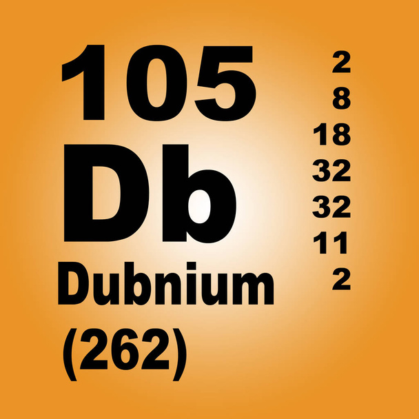 Dubnium Periodic Table of Elements - Photo, Image