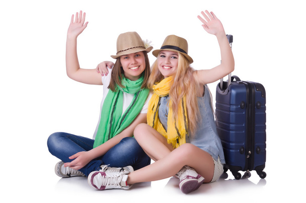 Pareja de jóvenes estudiantes que viajan - Foto, Imagen