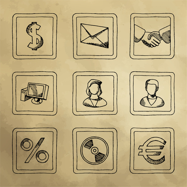Finance icons set - Vector, Image