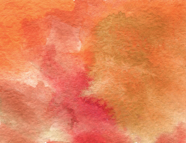 watercolor texture in paper color red and orange - Valokuva, kuva