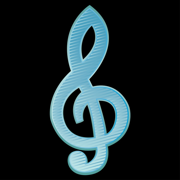 Background with Treble clef. - Vector, Image