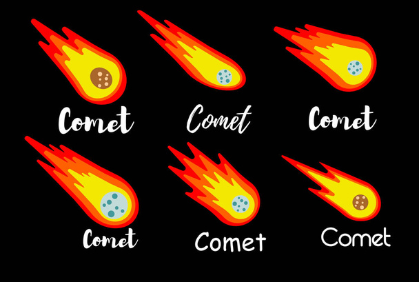 Comet icon vector - Photo, Image