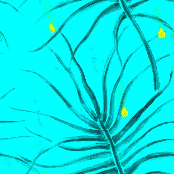 Tropical Blue Seamless Pattern - Fotografie, Obrázek